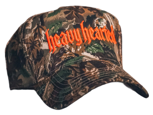 Heavy Hearted Co. - Camo & Orange Cap